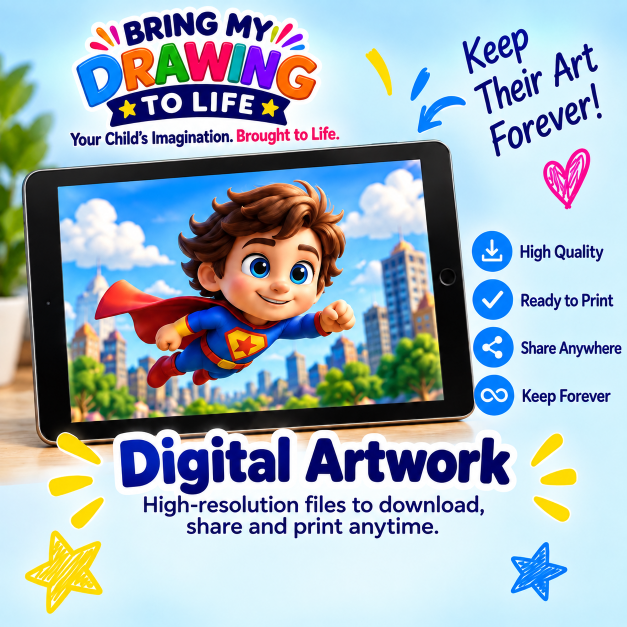 Try the Magic: a custom superhero digital artwork