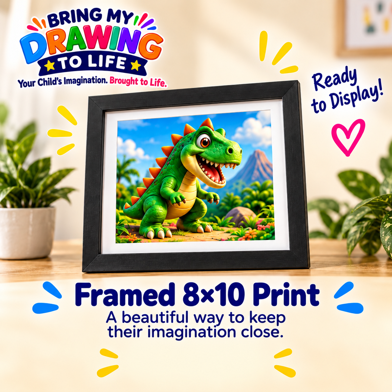 Framed 8×10 keepsake example artwork
